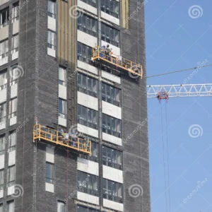 construction site background hoisting cranes new multi storey buildings i ndustrial 270066899
